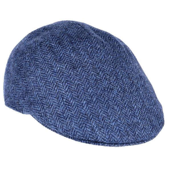 6677Tweed_Flat_Cap__Donker_Blauw_Visgraat