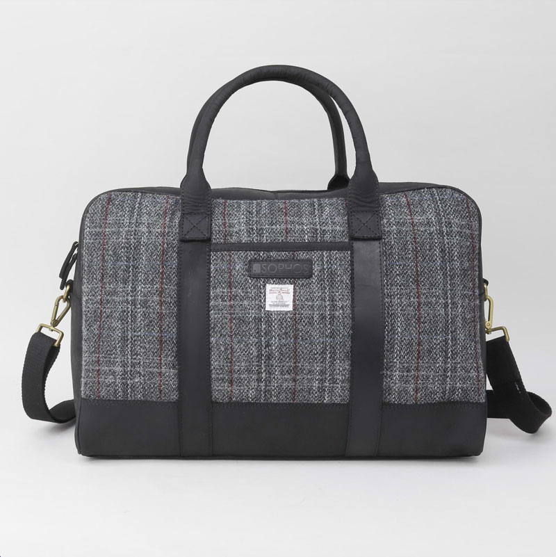 Grå_Harris_Tweed_Holdall