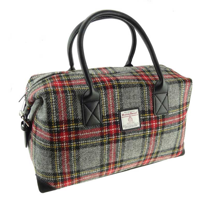 Harris_Tweed__Esk__Overnight_Bag_in_Grey___Red_Tartan