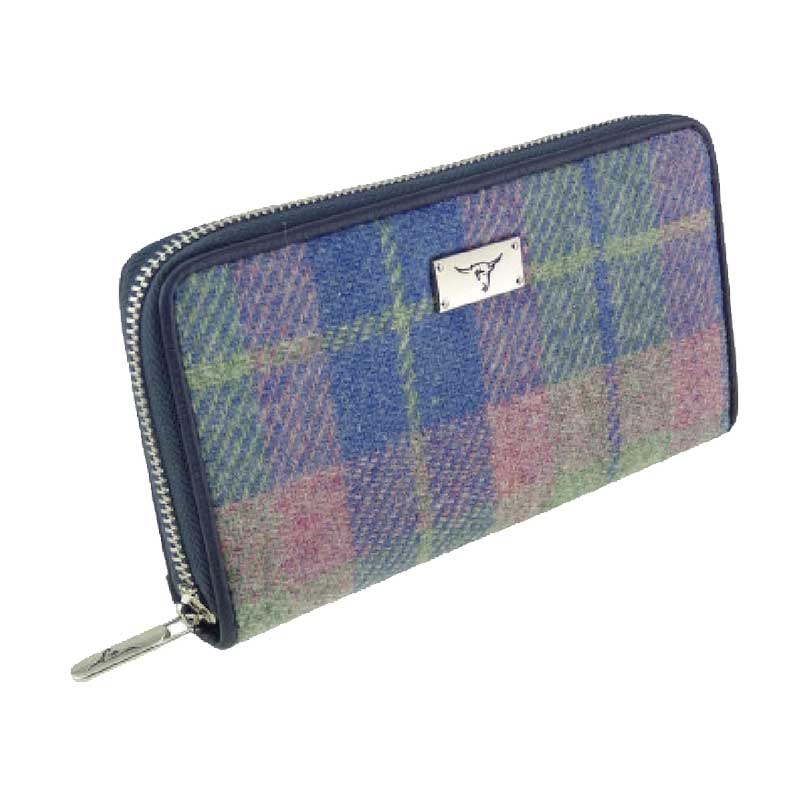 Harris_Tweed_Purse_Soft_Blue_and_Pink_Tartan