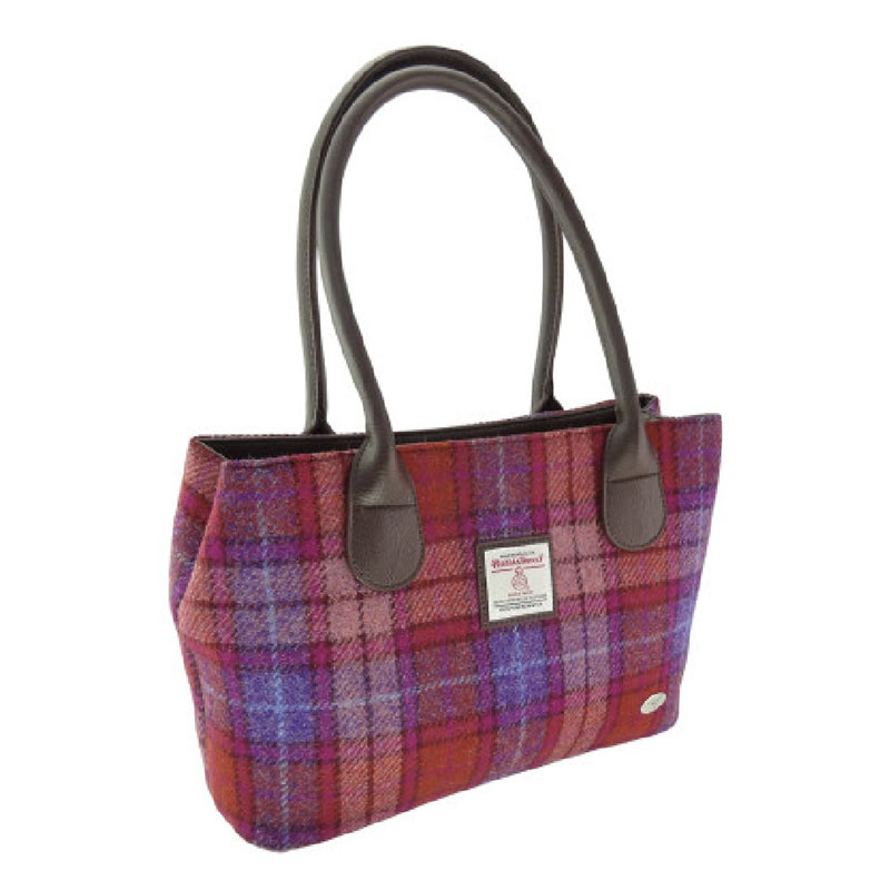 Harris_Tweed__Cassley__Classic_Handbag_in_Orange_Purple_Tartan